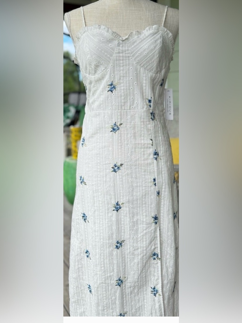 Kirious Cotton MIDI  w Blue Rosettes Sz XS